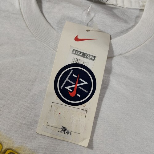 Vtg Nos Nike Town USA Trash Talk T Shirt Mens Large 90s Y2K White Tee Tags - Picture 7 of 15