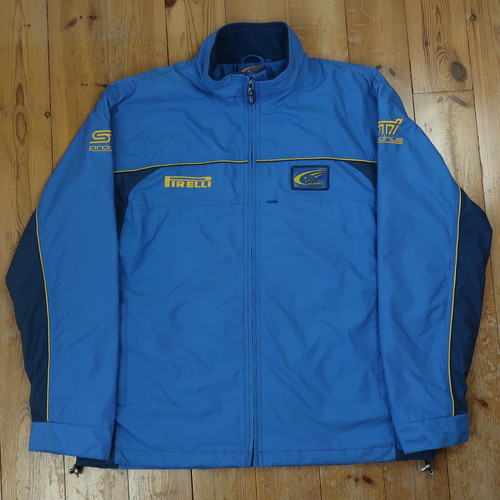 Blue Prodrive STI Subaru World Rally Team Pirelli Fleece Jacket Coat - Size XL - Picture 1 of 22