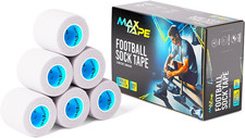 Cohesive Bandage Football Sock Tape, Shin Pad Tape 5Cm X 4.5M Box of 6 (White)