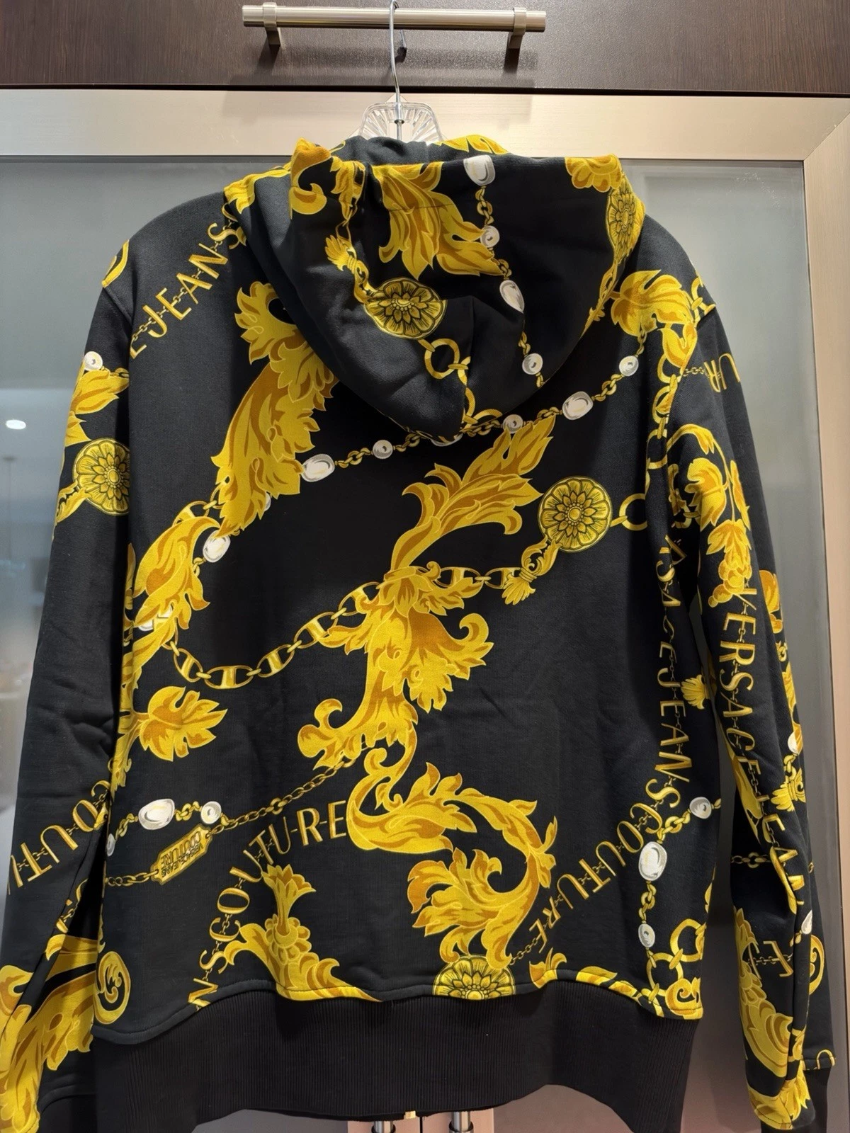 Men’s Versace Jeans Couture Baroque Print Hoodie Medium - product detail image 8