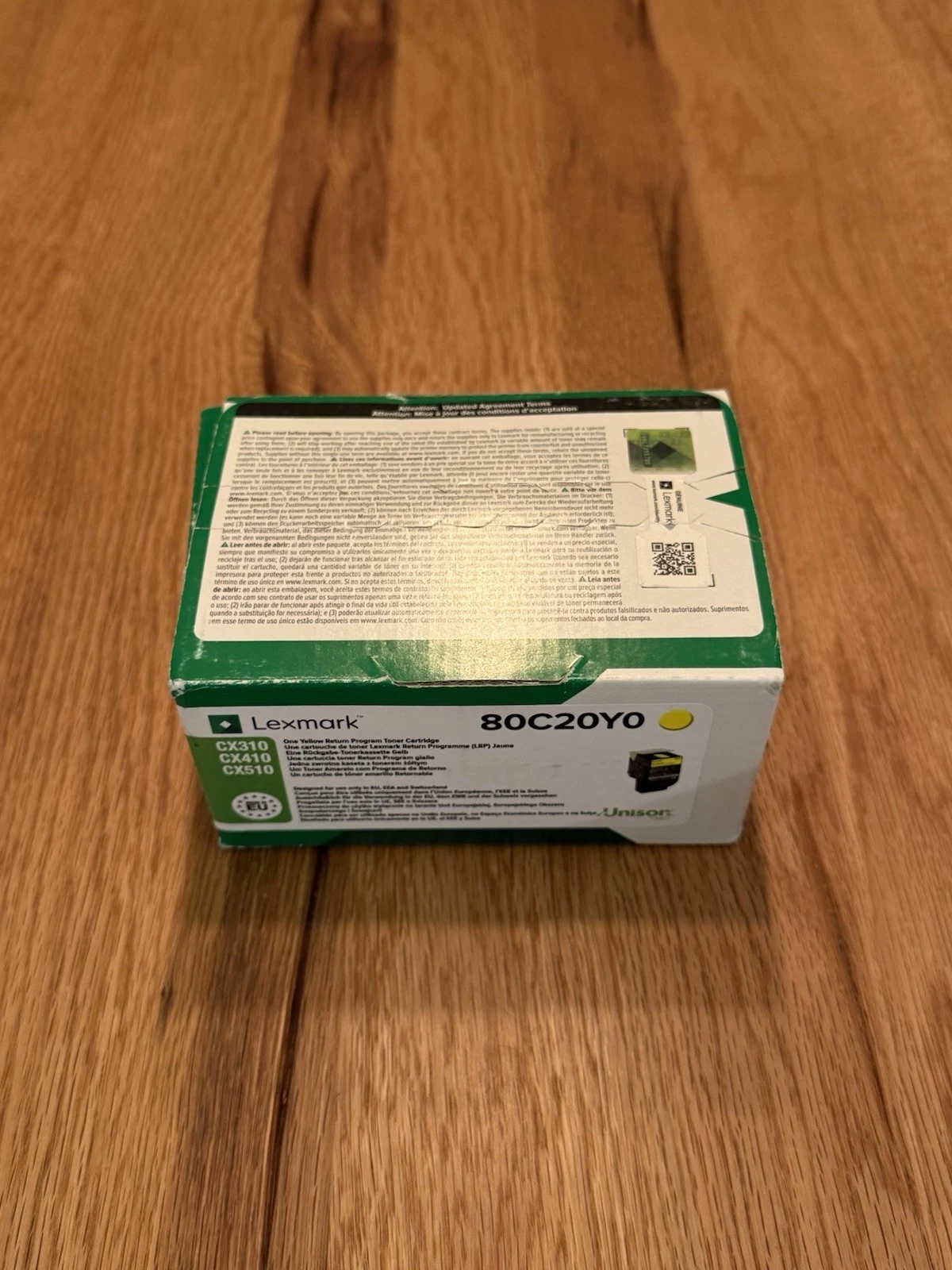 Genuine Lexmark 80C20Y0 Yellow Toner Cartridge CX310 CX410 CX510 - New