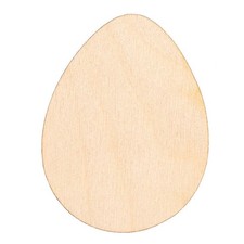 Bulk Package of 3" Unfinished Wood Egg Cutouts