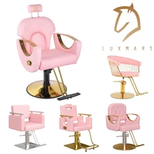 Pink Barber Chair HeavyDuty Salon Chair 360° Swivel Styling Chair for Barbershop