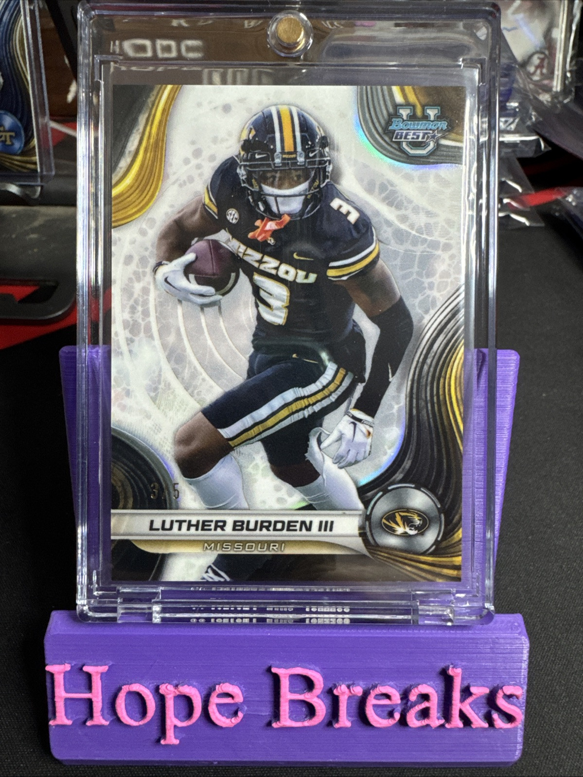 2024 Bowman's Best U Luther Burden III White Refractor Prospect 3/5 Jersey Match