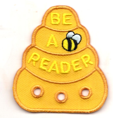 BE A READER Iron On Patch Reading Books School Reader