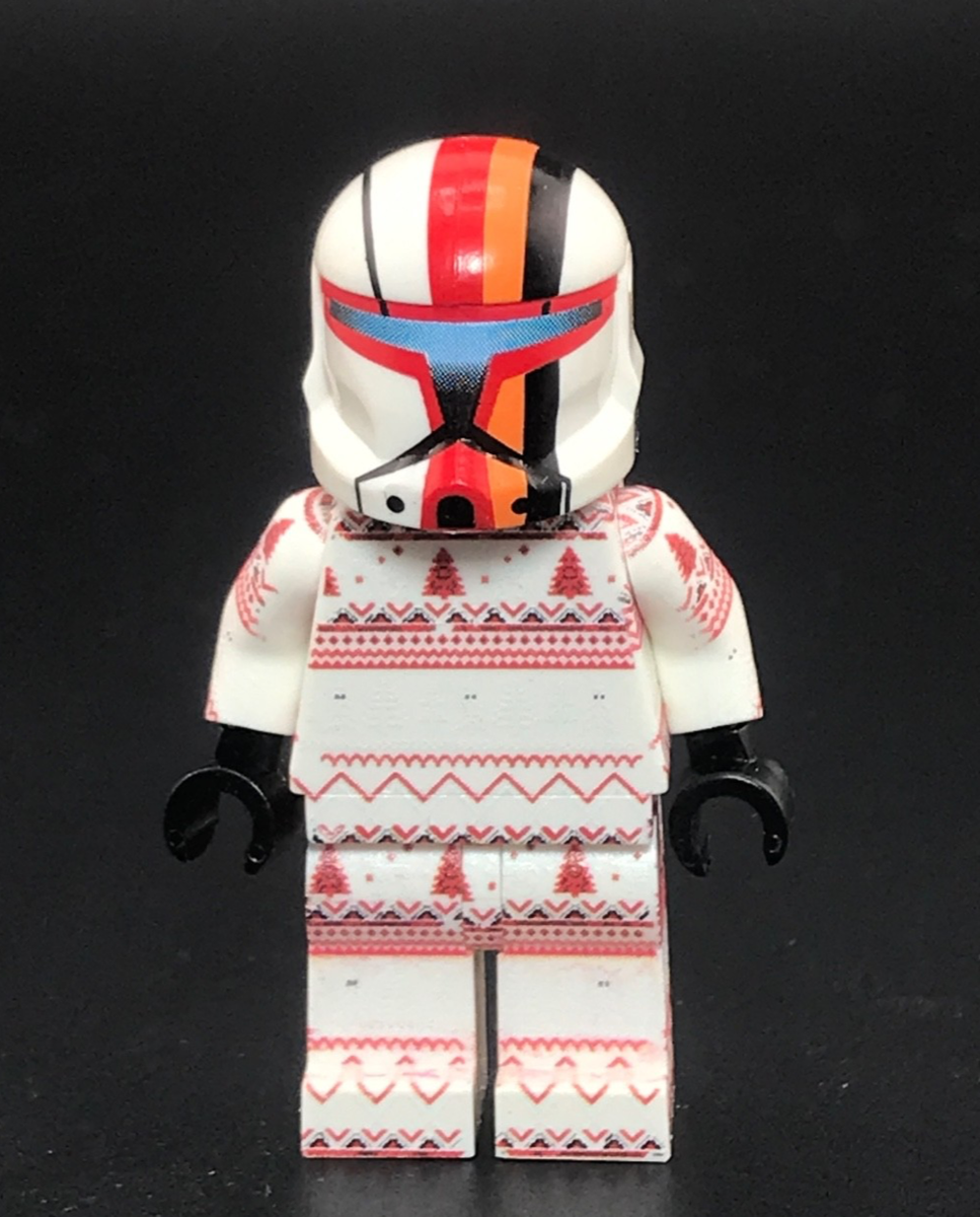 Phase 2 Christmas Clone Trooper Custom Printed on official Lego