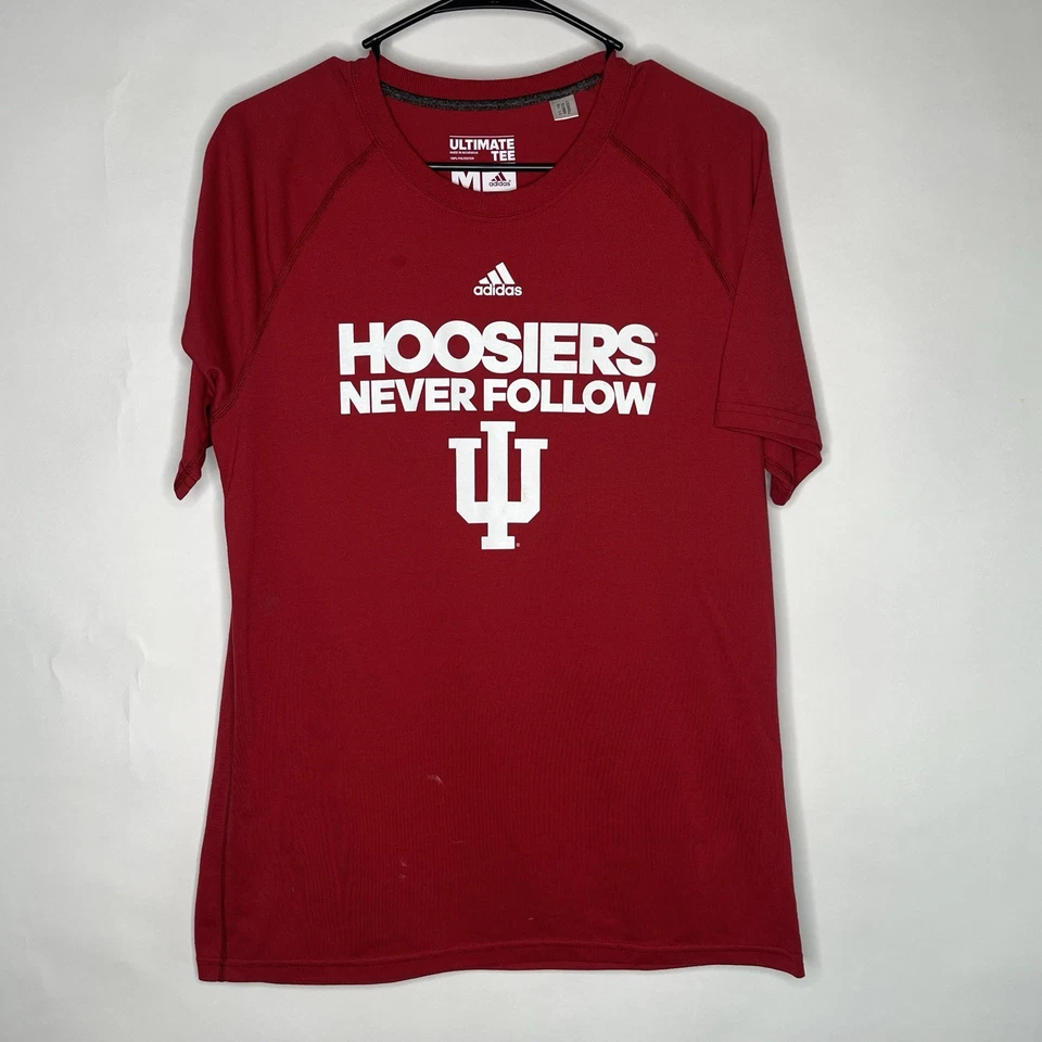 NCAA 印第安纳印第安纳州印第安纳州红色 T 恤成人 M 码短袖 T 恤 — 第 2/4 张图片
