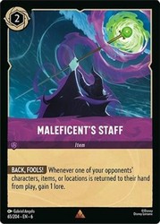 Maleficent's Staff 65/204 Azurite Sea Rare Disney Lorcana TCG