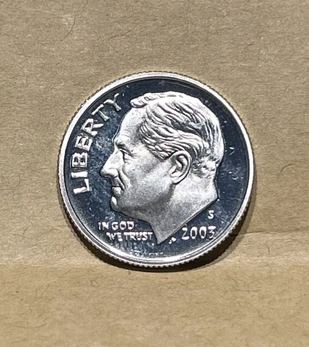 2003-S Roosevelt 90% Silver Dime DCAM Gem Proof Coin