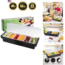 Carrito de frutas, verduras y condimentos con tapa bandeja dispensadora plástico decoración estati...