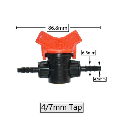 4/8/10/12/16/20/25Mm Hose Barbed Mini Valve Garden Tap Barb Connectors with 1/2 