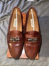 Lorenzo Banfi Men's Kent Ascot loafers in brown calfskin leather, size 11.5 M