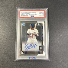 Trent Grisham 2015 Bowman Chrome 1st (AKA Clark Grisham) AUTO #BCATC RC PSA 10