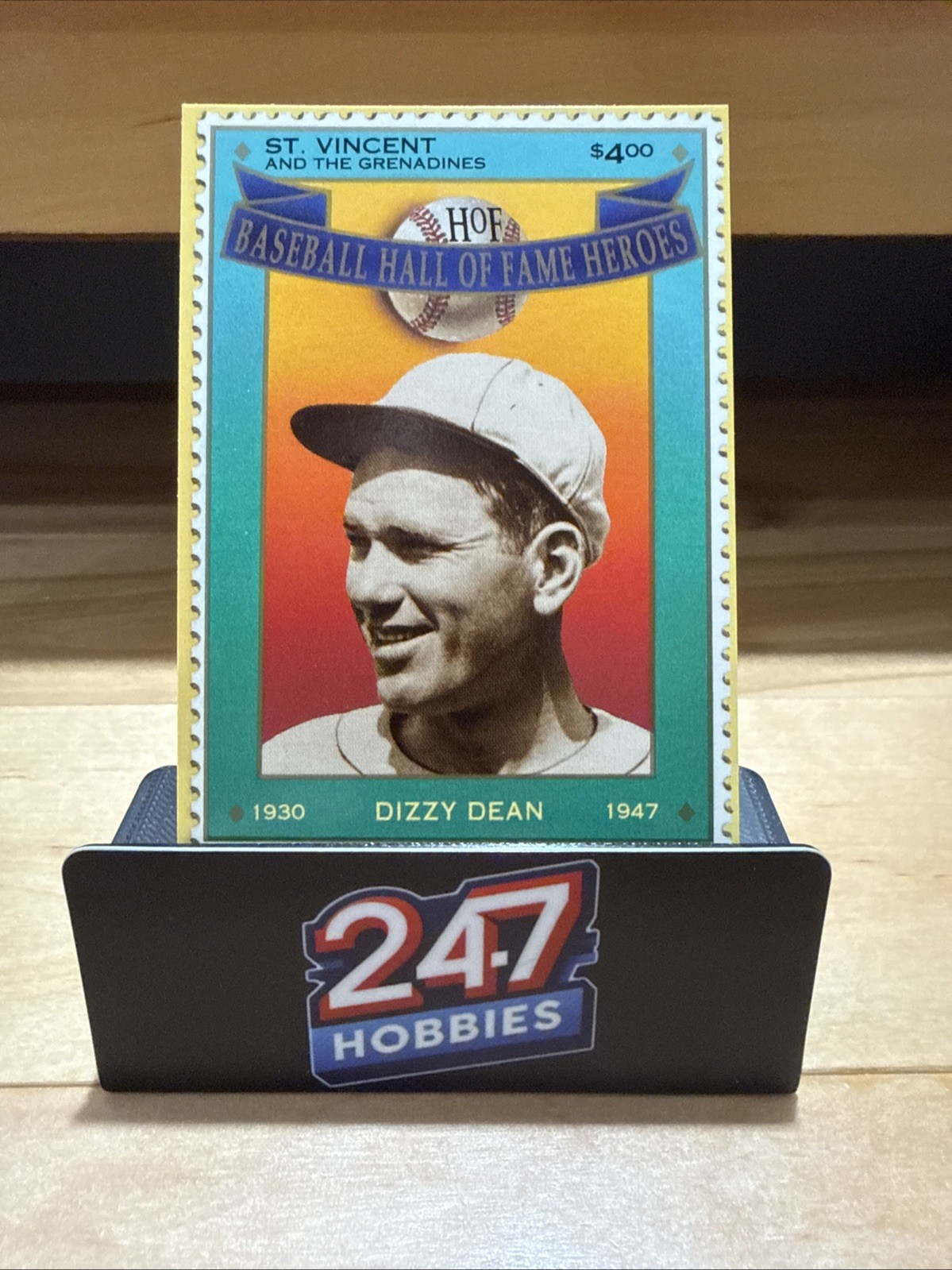 Dizzy Dean | 1992 St. Vincent Hall Of Fame Heroes Stamps Card #2