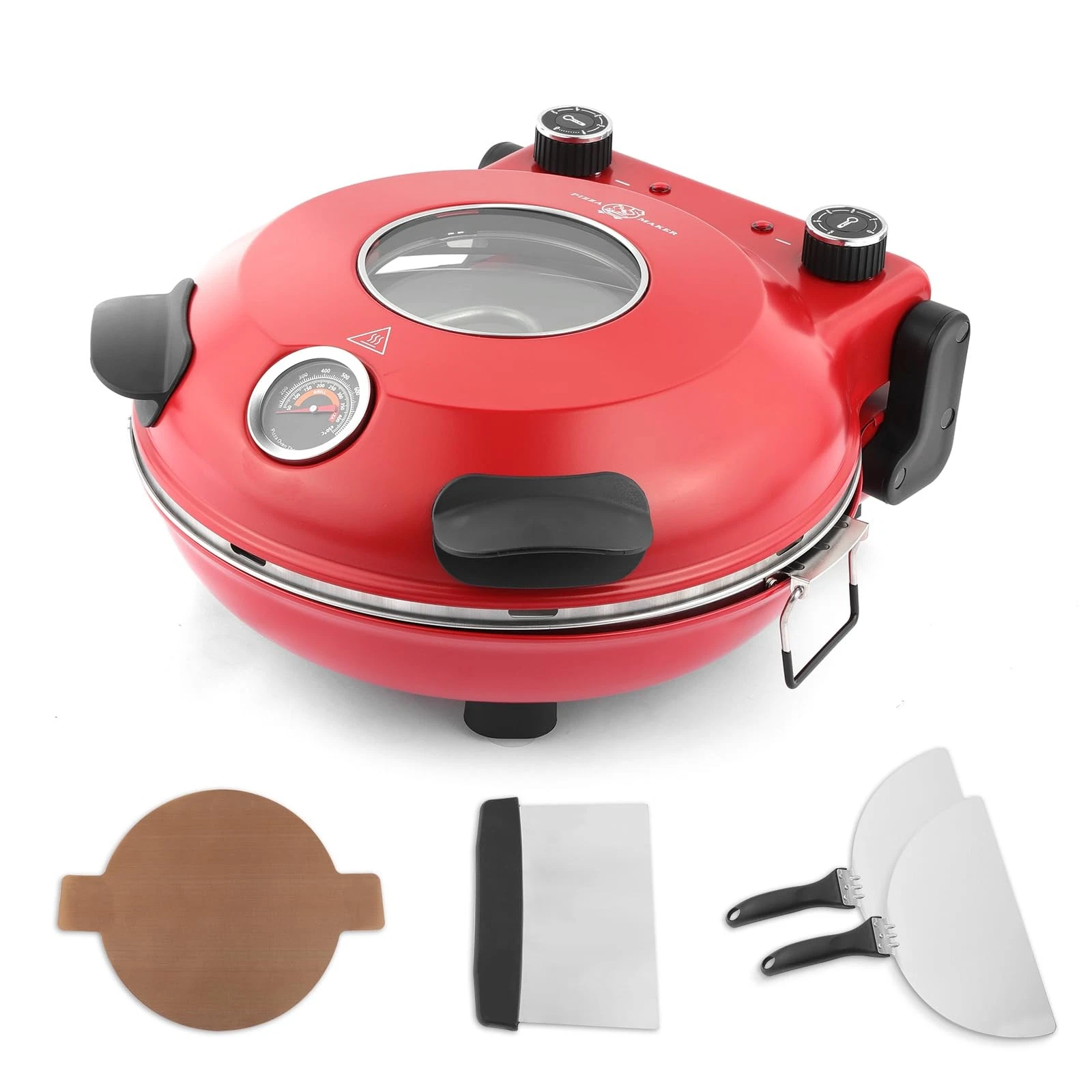 Electric Pizza Oven 420°C, Separately Adjustable Top and Bottom Heat, 31cm K...