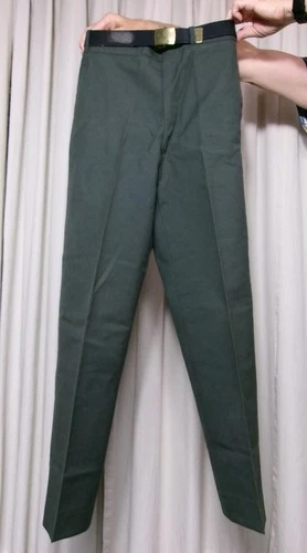 Vintage 31x36 U.S. Military Army Green Dress Field Trousers Pants w/ Belt