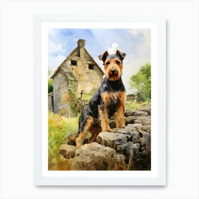 Alter Stein Bauernhof warme Töne 21 Kunst Pr gerahmtes Wandbild Poster Leinwanddruck Bild