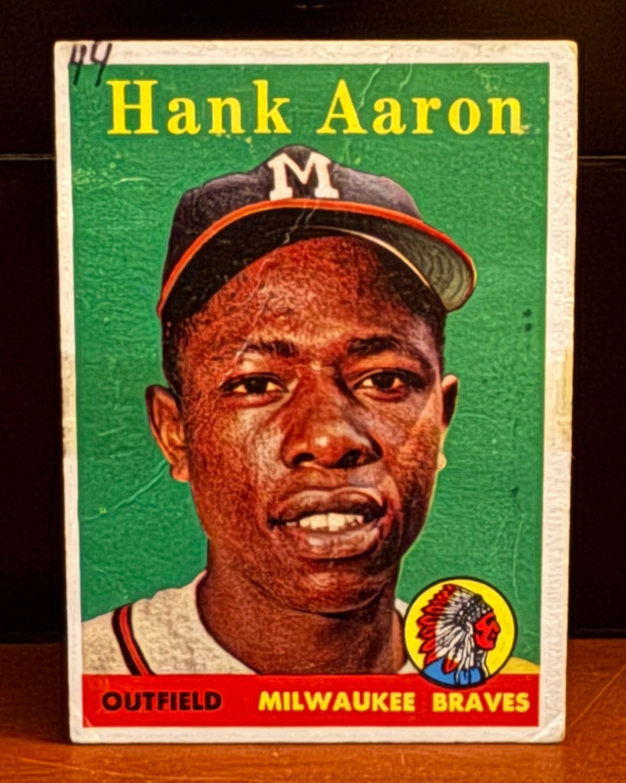 1958 Topps - Hank Aaron #30 Name in Yellow MK