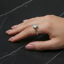 Ethiopian Opal Gemstone 925 Sterling Silver Ring Handmade Jewelry Ring For Gift