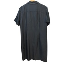 Vintage 90's Talbots Silk Shirt Dress Minimalist Quiet Luxury Professional Goth