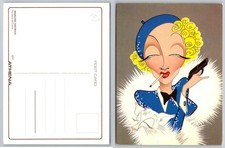 Marlene Dietrich Caricature Postcard by Oscar da Costa Athena London