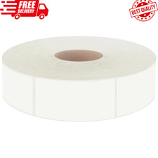 600 PCS Rectangular Stickers, Blank Write on Labels Self-Adhesive Roll White