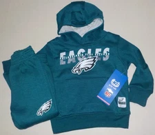 PHILADELPHIA EAGLES BOYS SWEATPANTS HOODIE 2 PC SET S M L NWT POLYESTER GREEN