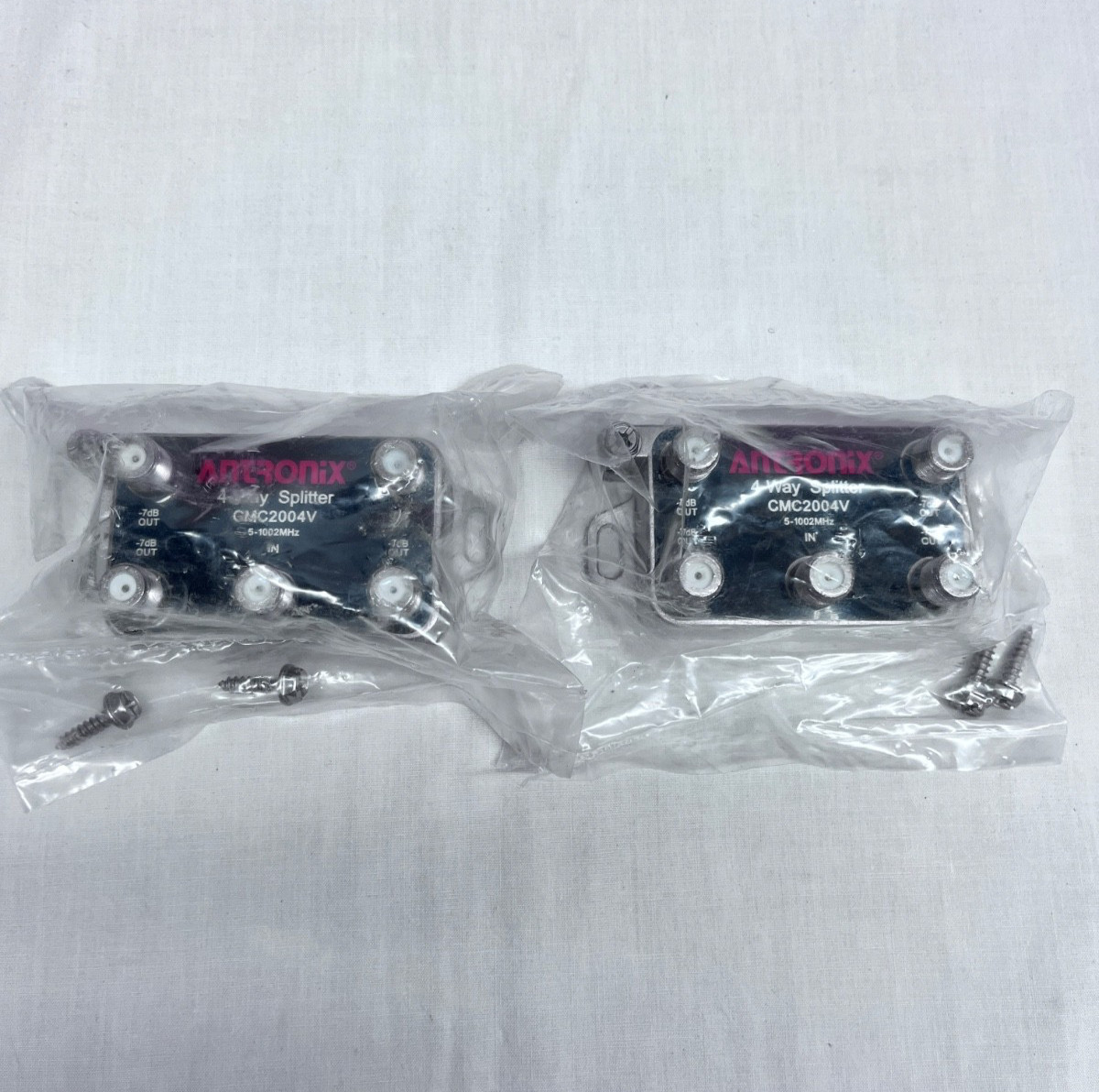 🔥Lot o (2) Antronix 4-Way Coaxial Cable Splitter CMC2004V, 5-1002 MHZ Regal PPC
