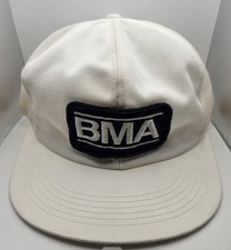 Vintage America's Legend "BMA" Logo White  Blue Snapback Hat  Made In USA   