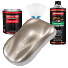Mocha Frost Metallic Acrylic Lacquer Quart Auto Paint Kit Medium Thinner