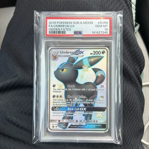 2019 Pokemon Sun & Moon Hidden Fates #SV69 FA Umbreon Gx PSA 10 GEM MINT