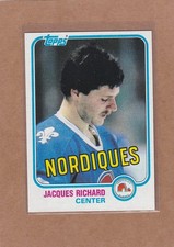 1981-82 TOPPS HOCKEY JACQUES RICHARD #29 NORDIQUES NMMT *A47125