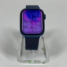 GPS Only Apple Watch Series 7 41MM Blue Aluminum Blue Milanese Loop MKN13LL/A