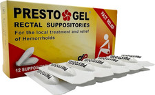 Presto Gel - Natural Hemorrhoid Rectal Suppos...