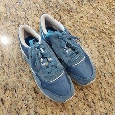 Reebok Classic Women's Nylon/Suede Low Top Sneakers Size 7 Blue/White