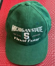 Vintage 2000 Final Four Hat Strap Back Adjustable Green Michigan State Spartan