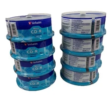 8 X 25 Pack Verbatim Music CD-R 40X 700MB Audio Media Disc Spindle 96155 Sealed