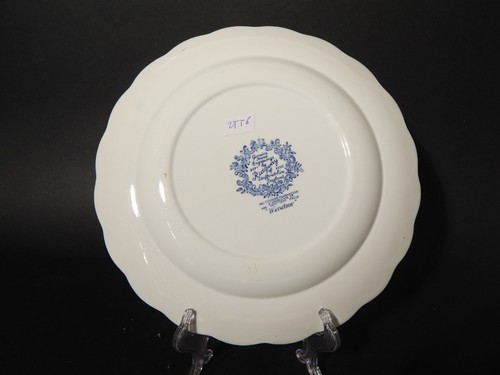 Vintage Plate Flat 25 CM Semi Porcelain Ridgway 1792 Staffordshire Windsor - Picture 3 of 4
