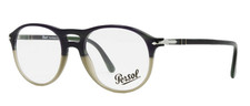 Persol PO3202V-1067 Men's Eyeglasses Green Beige Striped Opal 51mm Round Plastic