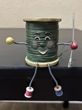 2006 WMG Anthropomorphic Shelf Sitter Spool of Thread and Needle Sewing Crafts