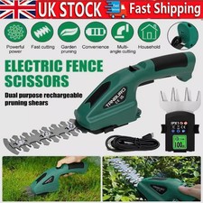2 In 1 ELECTRIC CORDLESS HEDGE TRIMMER MINI GARDEN EDGER GRASS SHEARS CLIPPERS