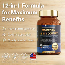 2-bottle Totaria Magnesium 12-in-1 Complex 70...