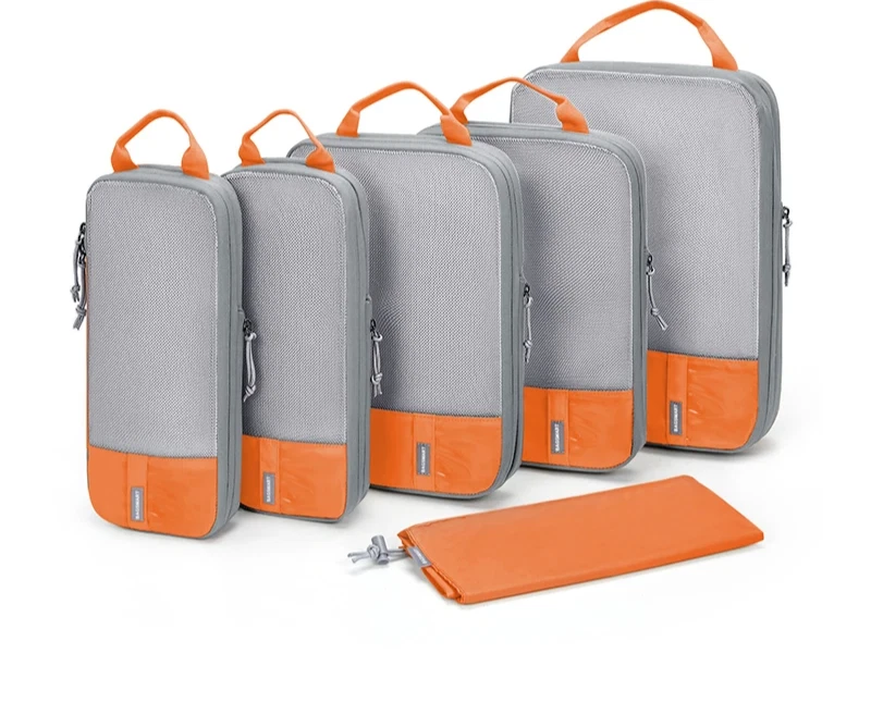 H 6er Set Kompressionswürfel Reise Organizer | Leicht, Robust, Gepäck Taschen - Bild 1 von 4