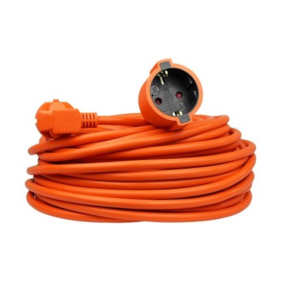 Verlängerungskabel mit Einer SCHUKO-Steckdose; IP20; H05VV-F 3×1,5 10m-30 ORANGE