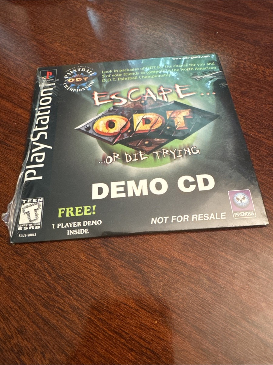 O.D.T Escape or Die Trying Toys R Us Demo CD Sony PlayStation 1