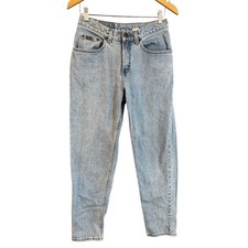Riders by Lee Vintage High Waisted Mom Jeans Light Wash Tapered Leg 8 MED