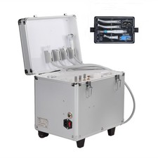 550W Portable Dental Unit with Air Compressor Suction Triplex Syringe Handpieces