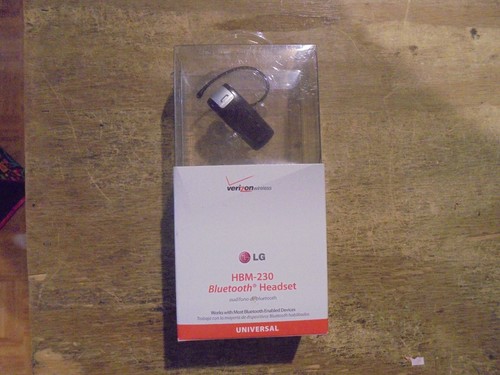 LG HBM-230 Black Ear Hook Headset Universal Bluetooth NEW in SEALED BOX