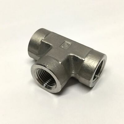 Parker 6-6-6 FT-SS Pipe Union Tee 3/8'' NPT Female Fitting Stainless Steel 316