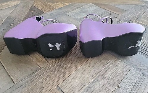 Versace Platform 170mm Sandals Satin Lilac Purple Heels Size 36.5 Retail $1575 - Picture 5 of 9